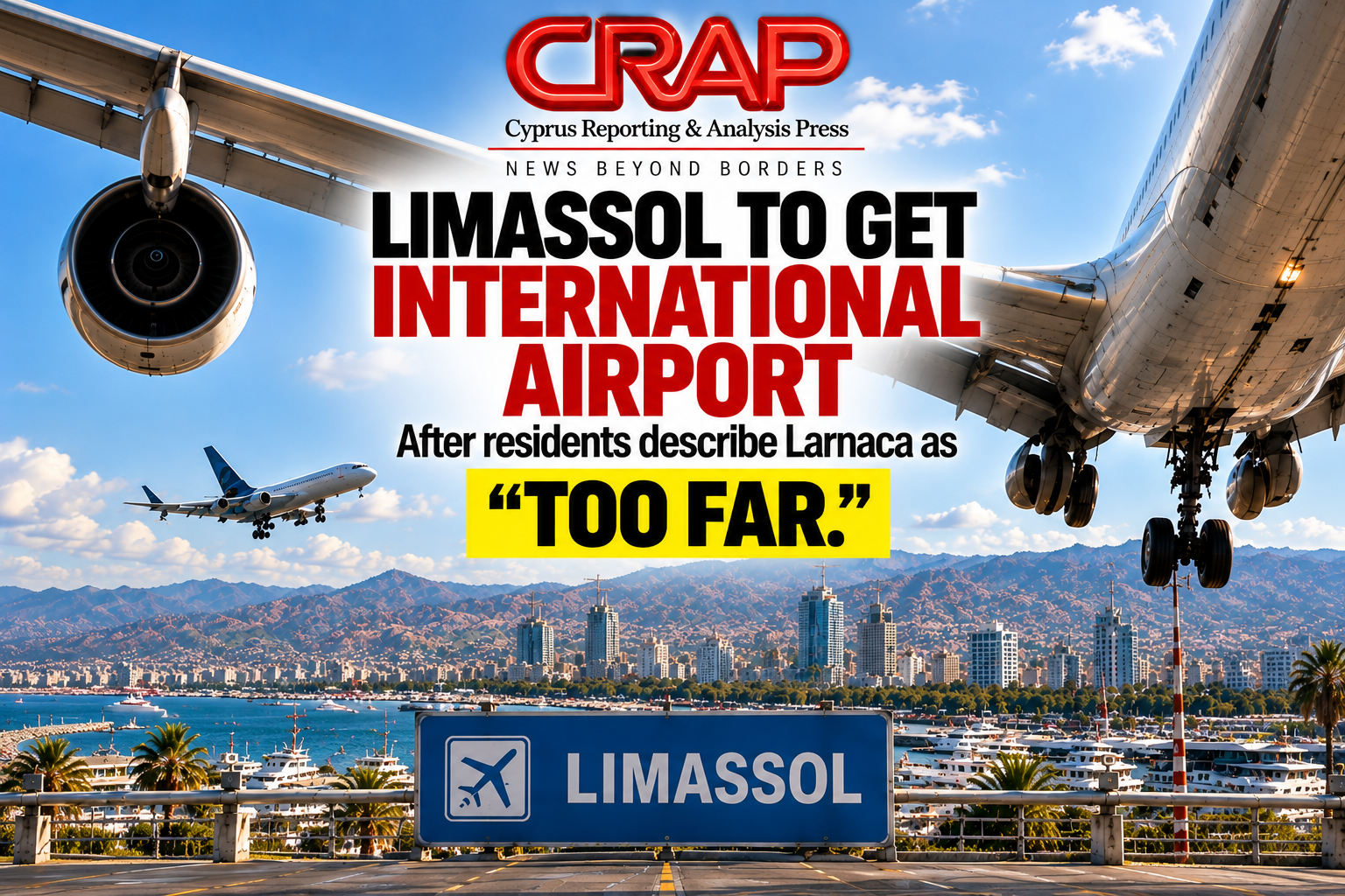Limassol to Get International Airport After Residents Describe Larnaca as “Too Far”